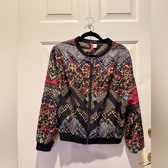 H&M Multicolor Patterned Bomber Jacket - Picture 2 of 15
